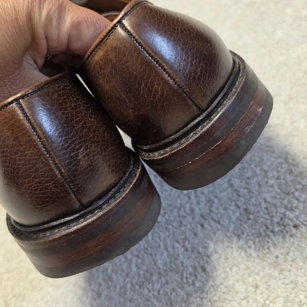 Crockett & Jones Ashdown Dark Brown Country Calf Grain Leather Derby Shoes 10D